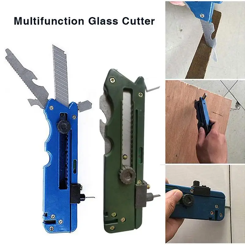 

Portable Outdoor Props Glass Tile Plastic Cutter Multifunction Six-wheel Metal Cutting Tool with Measuring Ruler