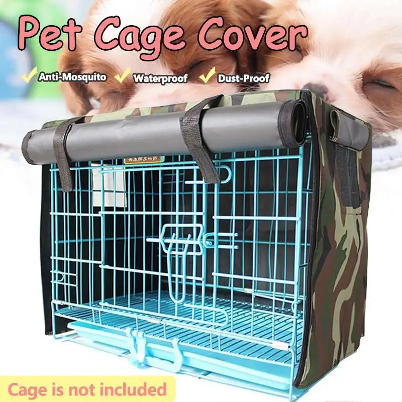 Dog Kennel Cover Waterproof Oxford Durable Dog Cage Cover Foldable