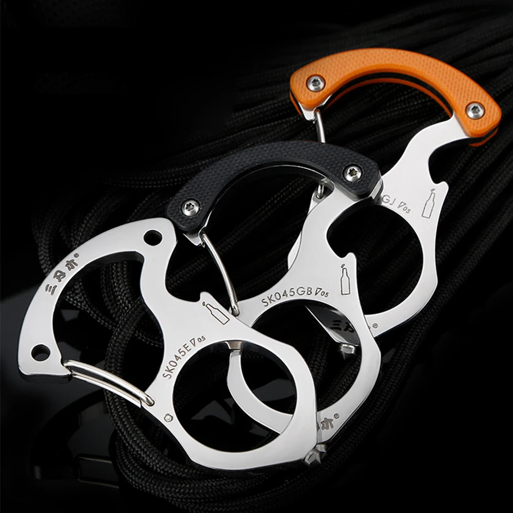 Outdoor Tool Carabiner Cap Bottle Opener Keychain Ring Snap Hook Climbing Accessories Survival Camping Equipment | Спорт и