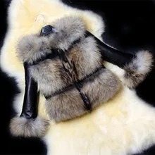 Осенне-зимняя Короткая Меховая куртка, пальто для отдыха из искусственной кожи, сшитое пальто из искусственного меха, Женское пальто