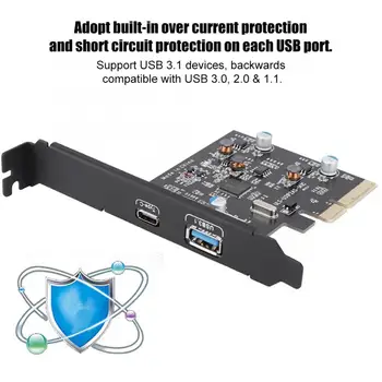 

add on card 10Gbps USB 3.1 Type A & Type C Port PCI Expansion Controller Card Adapter