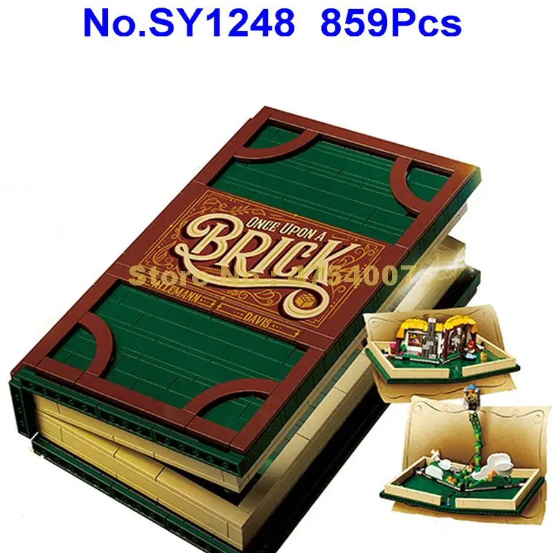 

SY1248 859pcs Idea Series Pop-up Book Building Blocks Compatible 21315 Toy