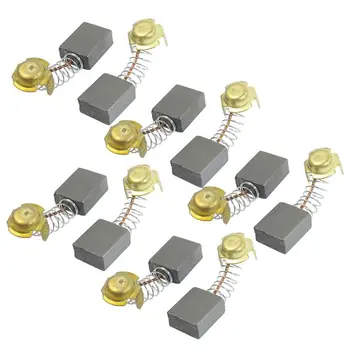 

10 Pcs 17×13×7mm Power Tool Motor Carbon Brush 999038 for Hitachi Black+gold+silver