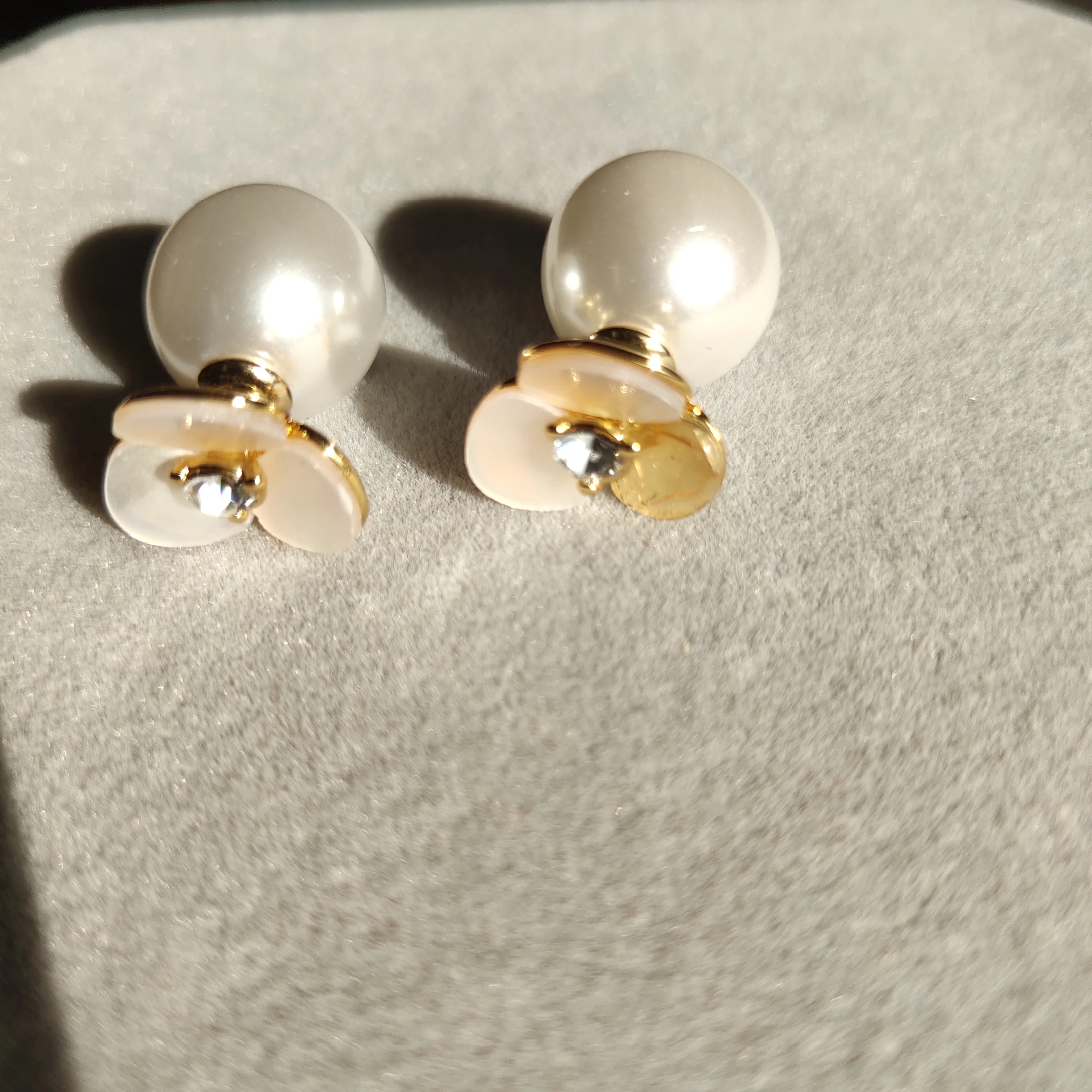 

natural pearl flowers all match classic earrings female