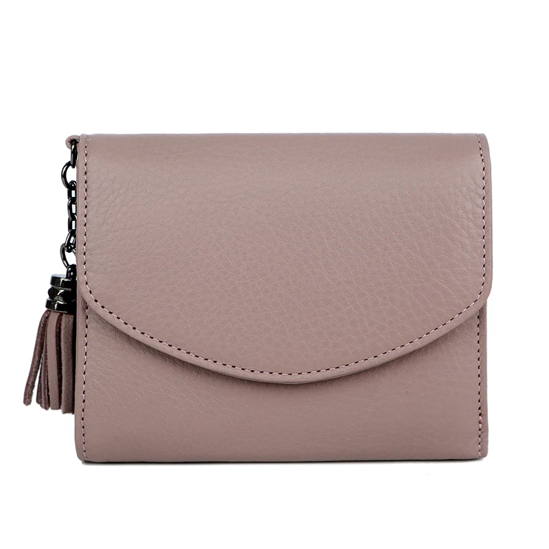 

Women's Wallet 100% Natural cowhide Purses Leather Small Luxury Brand Wallet Women Short Ladies Coin Purse CardHolder Femme