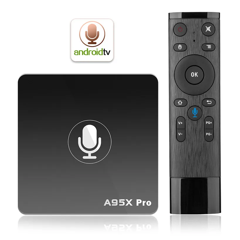 

A95X PRO Voice Control TV Box Android 7.1 Amlogic S905W 2GB RAM 16GB ROM Set Top Box 2.4G WiFi H.265 4K HD Media Player