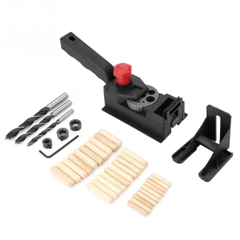 

38Pcs/Set Drill Guide Kit Wood Dowel Straight Hole Drilling Guide Woodworking Carpentry Positioner Locator Hand Tool