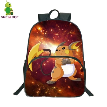 

Pokemon Raichu Galaxy Universe Space Backpack Children School Bags Daily Backpack Boys Girls Leisure Travel Shoulder Bags