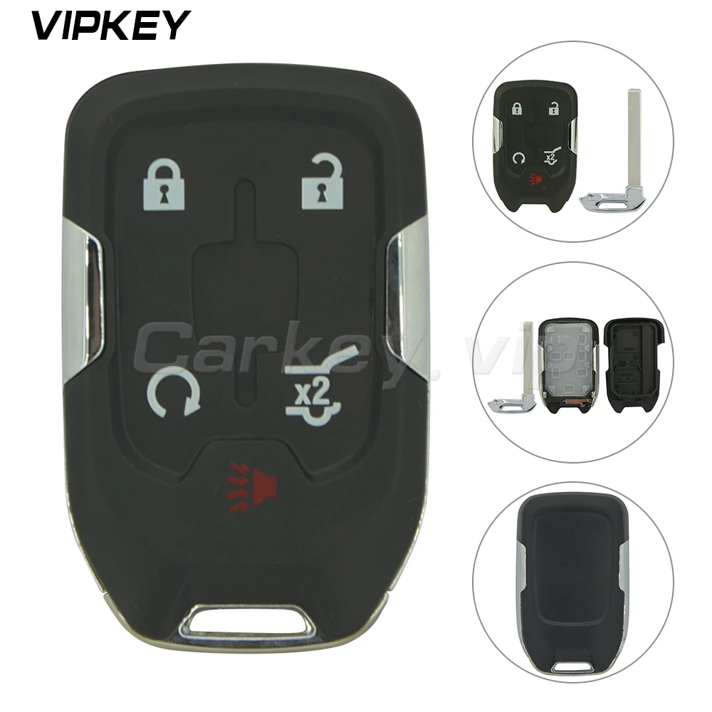 Remotekey HYQ1EA 4+1 Button For Chevrolet Suburban Tahoe 2015 Replacement Smart Car Key Shell Case