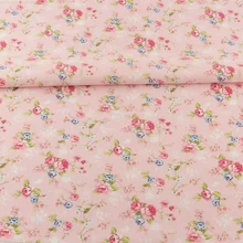 Хлопок ткань шитье розовый Печатный Цветок Дизайн Бумага для скрапбукинга "Tecido" постельное белье из саржи ткань Quitling лоскутное домашнее текстильное изделие