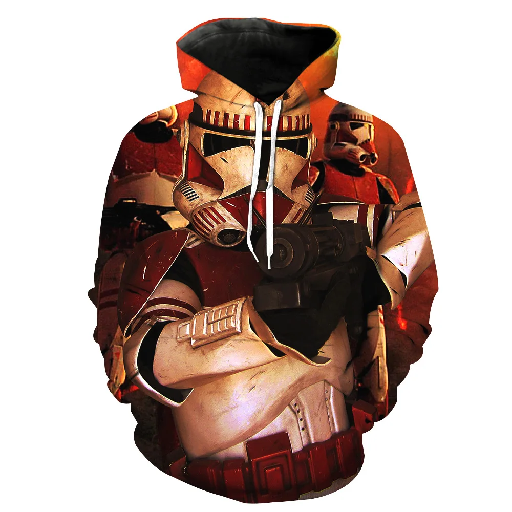 

Fans Made Star Wars Cosplay 3D Printed Men Hoodies 2019 Long Sleeve Sweatshirts Men Costume for Movie Fans Hoodie