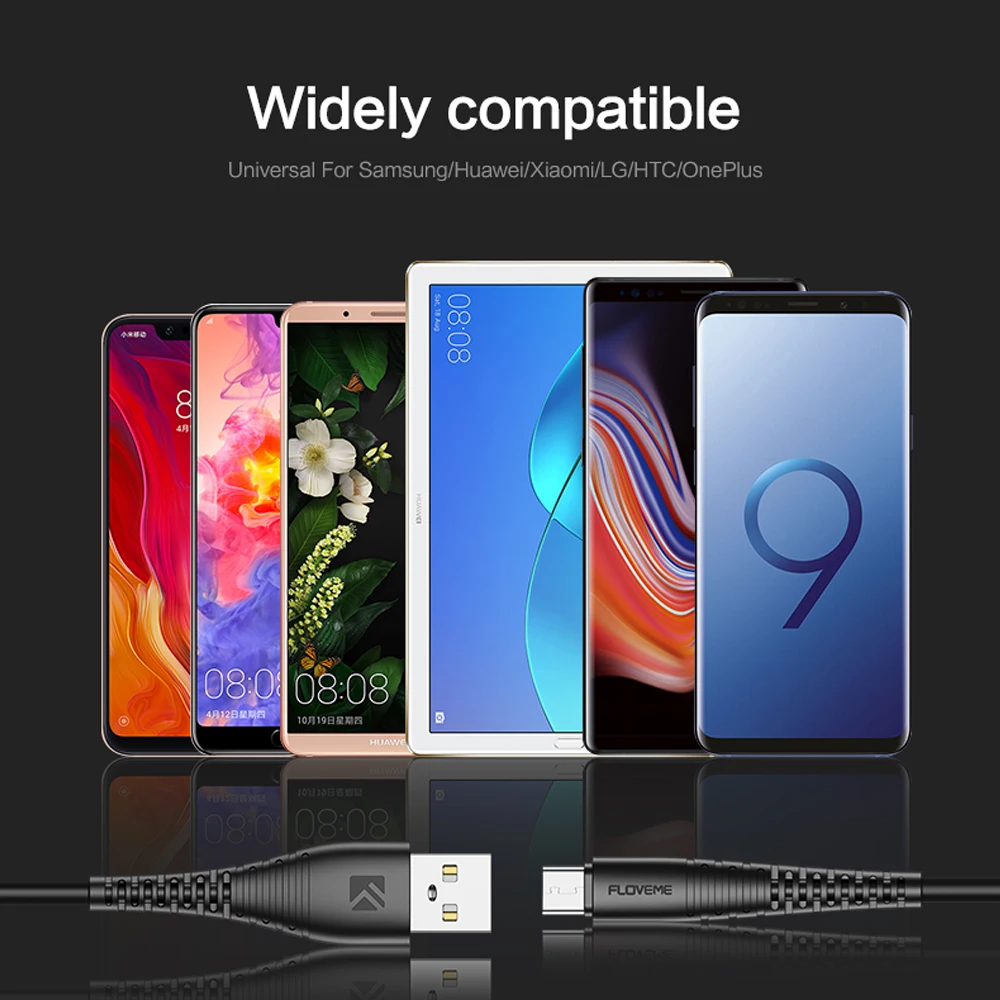 FLOVEME usb type C 0 3 m/1 m высокопрочный USB кабель для samsung S9 Note 9 S8 a передачи данных зарядное
