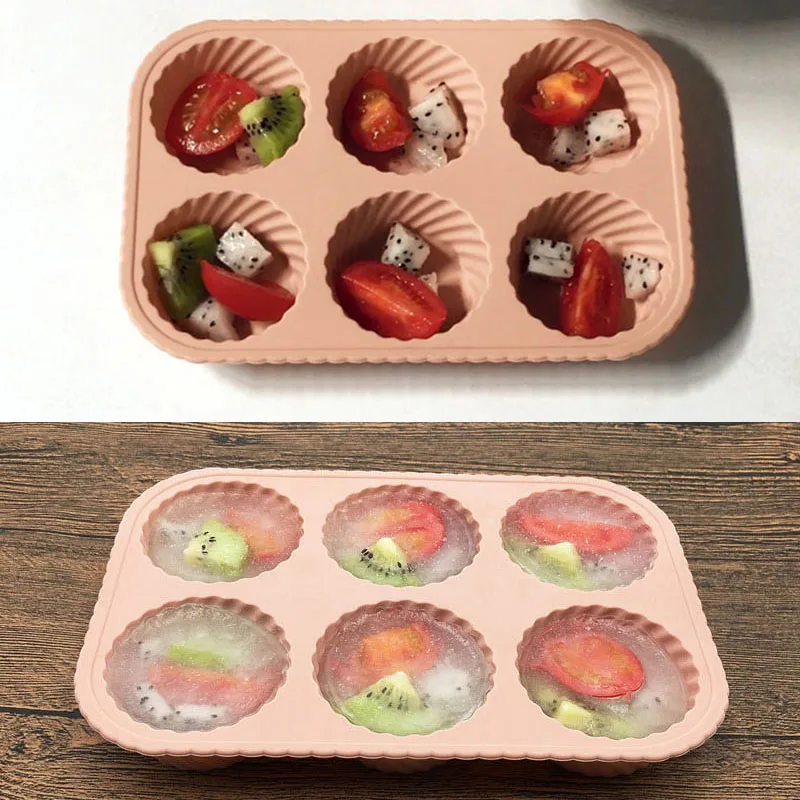

1PC Novelty 6-Cavity Ice Cube Tray Skull Silicone Pudding Ice Mold Summer DIY Eco-friendly Ice Cream Maker Tool For Home Kitchen