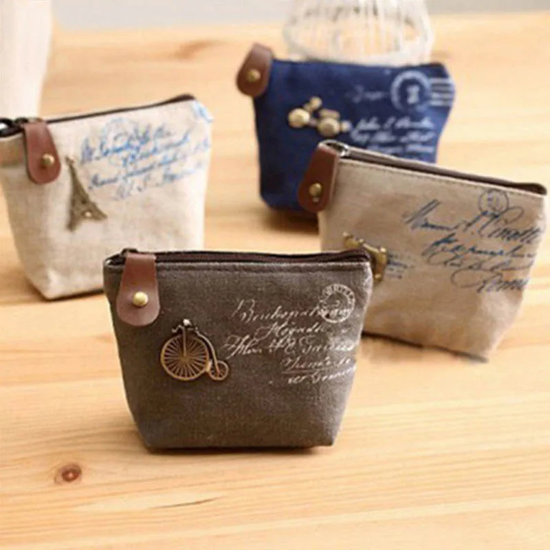 

High Capacity 1PC Keyring Mini Coin Purse Nice Gift Classic Nostalgic Vintage Kids Money Bag Card Holder