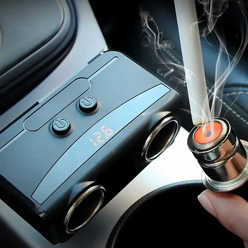 12 V 24 80W Автомобильное 2 USB порта зарядное устройство двойной прикуриватель гнездо