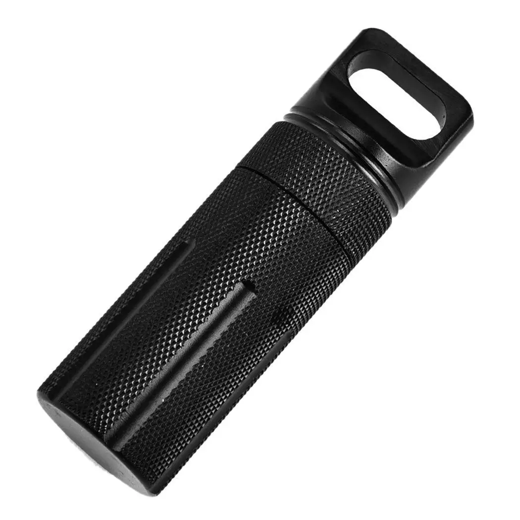 Portable CNC Cutting Outdoor Protective Life-saving Sealed Waterproof Bottle Gray Black Round | Спорт и развлечения