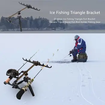 

Ice Fishing Triangle Bracket Camera Tripod Fish Rod Holder Fishing Gear Support small fishing rod Automatic Accessories