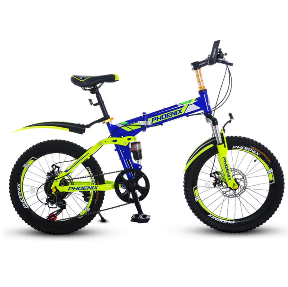 Discount New Brand Children Bike Carbon Steel Frame 20 Inch Wheel Dual Disc Brake Folding Bicycle Outdoor Sports Mtb Bicileta 4