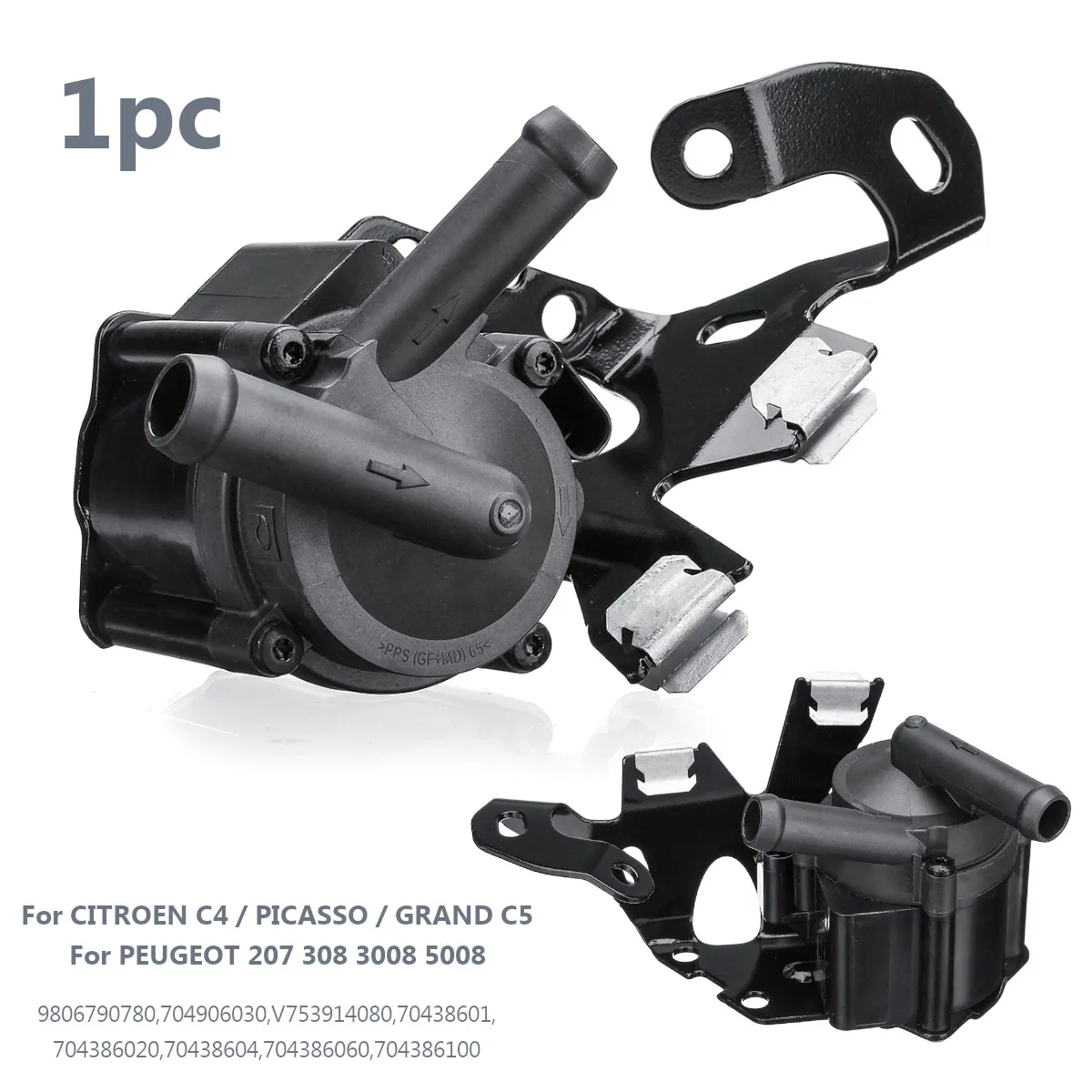 

Turbo Water Pump for CITROEN C4 for PICASSO GRAND C5 for PEUGEOT 207 308 3008 5008 98067-90780 704906030 V753914080