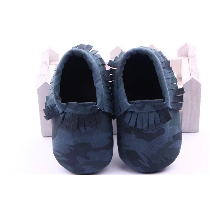 

2019 New Arrivals A Pair Of Camouflage Soft Sole PU Baby Shoes Infant Kids Little Boy Walking Shoes Baby Moccasins 0-18 Months