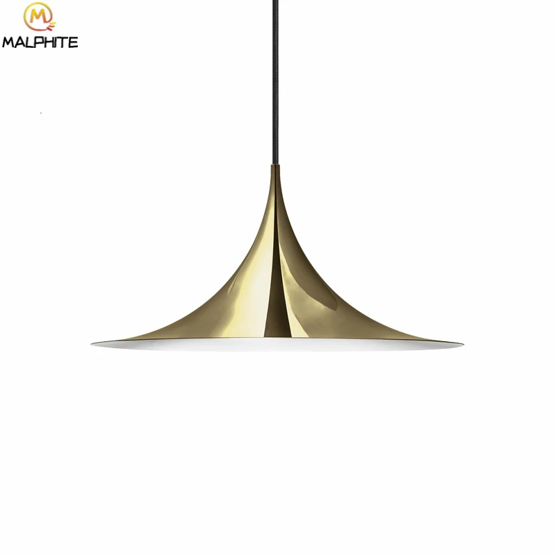 

Nordic minimalist pendant lights Modern restaurant clothing shop horn pendant lamps Champagne Gold bar decorative light fixtures
