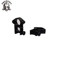 2 шт./лот 20 мм Weaver Rail 25,4 Сфера Кольцо высокие крепления Черный