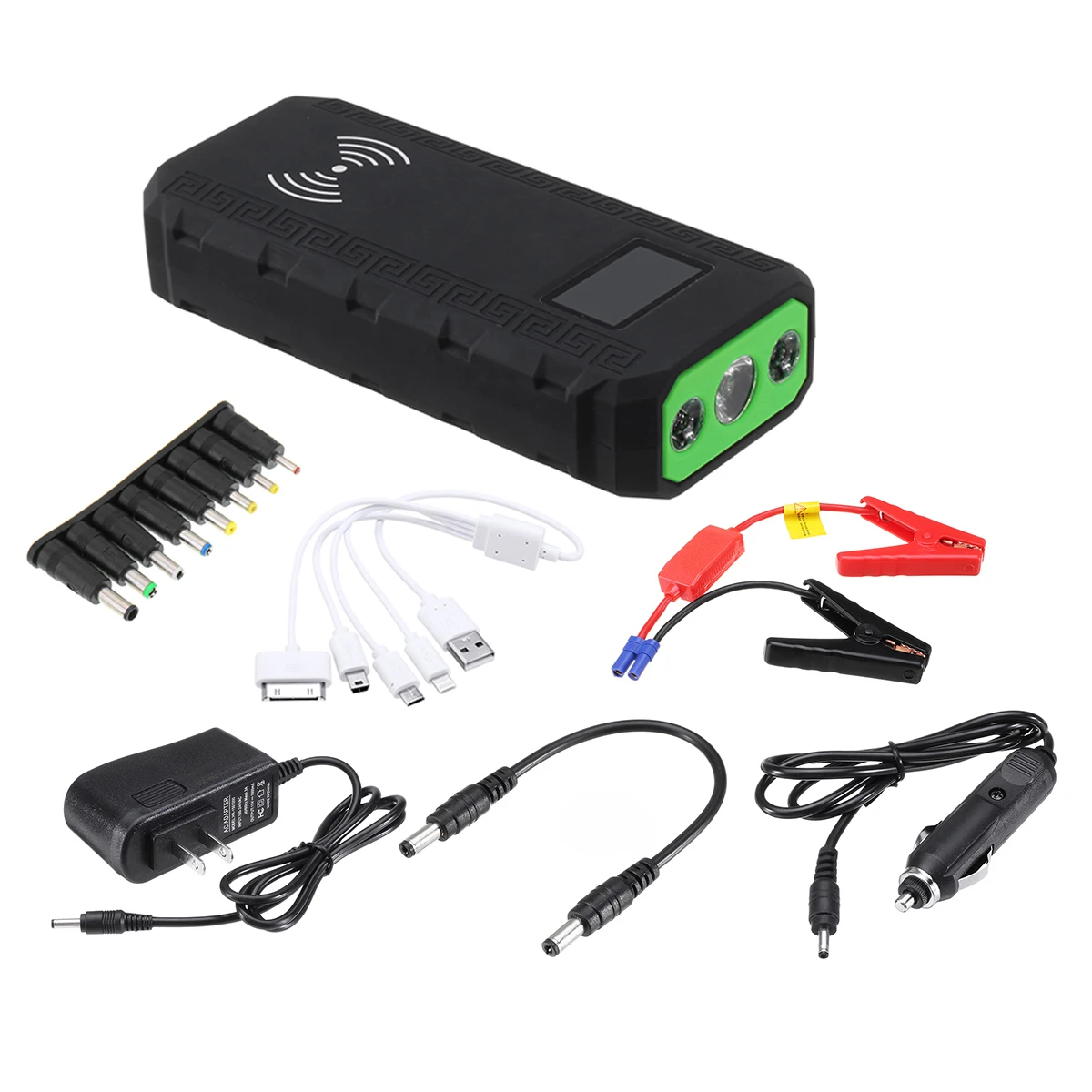 

1set 68800mAh 12V 2USB Car Battery Charger Starting Car Jump Starter Booster Power Bank Tool Kit For Auto Starting Device