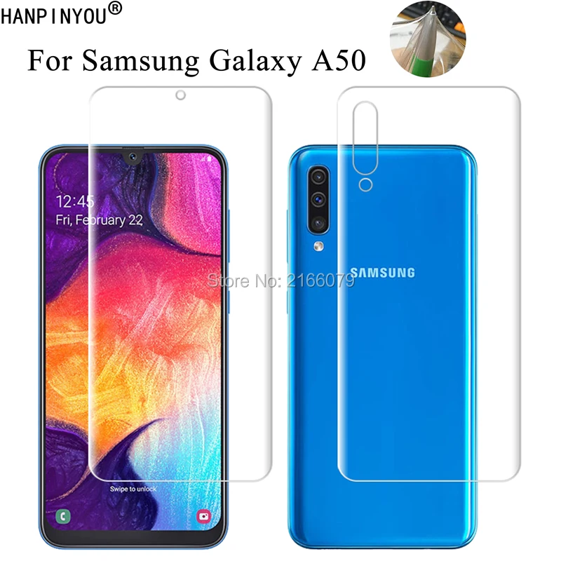 

For Samsung Galaxy A50 A505FD Soft TPU Front Back Full Cover Screen Protector Transparent Protective Film + Tools (Not Glass)