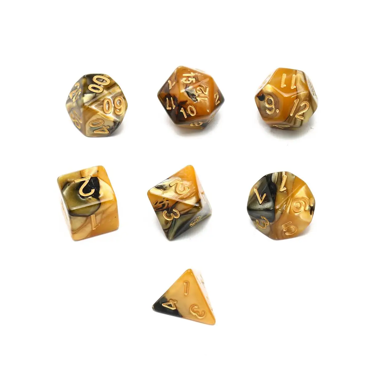 7 قطعة متعدد السطوح نرد الأكريليك مجموعة الأطفال الرياضيات التعلم الرقمية النردات لعبة RPG TRPG DnD ألعاب الدعامة D4-D20 الترفيه الأدوات