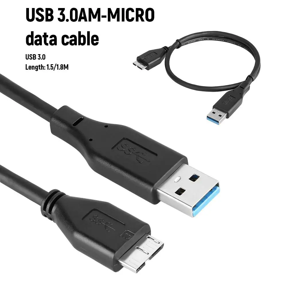 

Tmddotda 0.5m 1 M USB 3.0 Cable Data Cable A-Male To Micro-B Data Cable For Mobile Digital Hard Disk