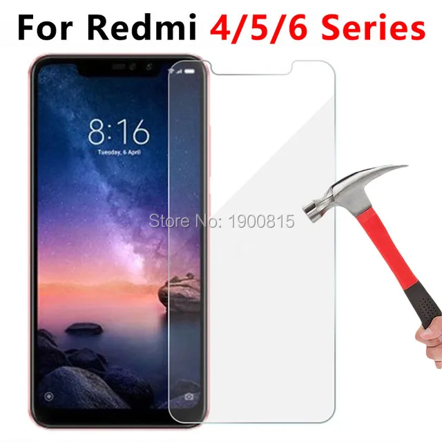 Закаленное стекло для Xiaomi Redmi Note 5 6 Pro 5a 6a 4a 4x4 X A Защитное Ksiomi Red Mi Not Notes A4 A5 A6 X4 2 шт. |