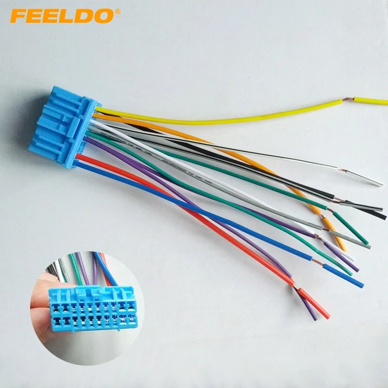 FEELDO 6Pcs Car Audio Stereo Wiring Harness For HONDA/ACURA/ACCORD/CIVIC/CRV Pluging Into OEM Factory Radio CD #MX1686 | Автомобили и