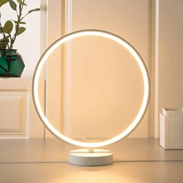 

Creative Remote Control Desk Light Colorful Ambient Table Light 42 Lighting Modes Round Moon Shape Smart Light Lamp