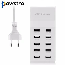 10 USB зарядное устройство для телефона концентратор 60 Вт 10А выход usb зарядный разветвитель IQ зарядное устройство для IPhone 8 7 6 6S Plus для планшета samsung