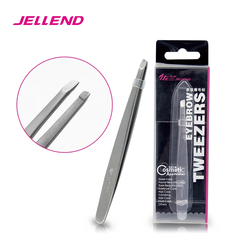 

Jellend Professional Stainless Steel Eyebrow Tweezers Superior Thick Clip Eye Brow Hair Remover Beauty Tool Face Hair Tweezer