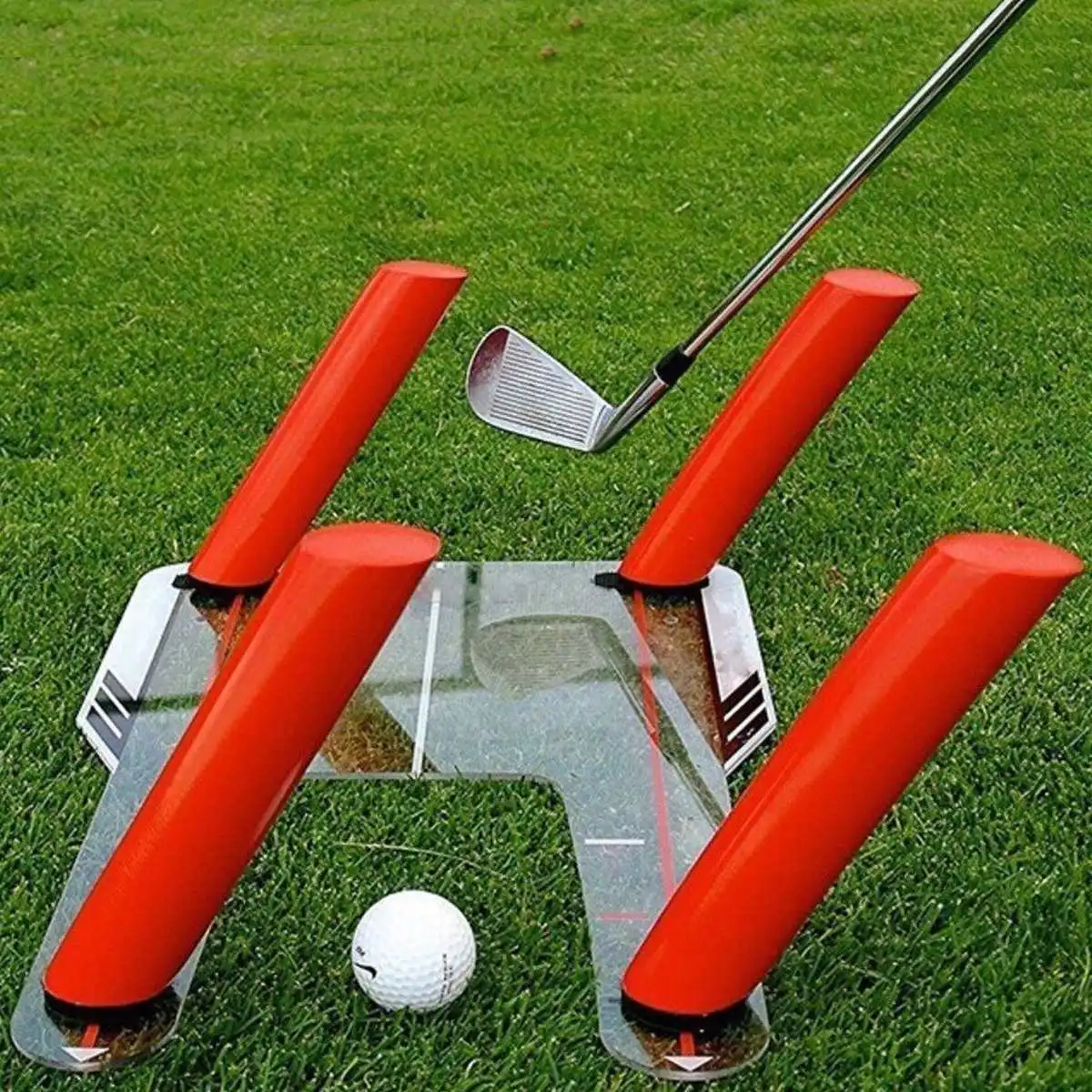 

Golf Speed Swing Base Training Aids Base with 4 Rods Swing for Golf Hitting Practice Tool Outdoor Indoor Golf Swing Trainer