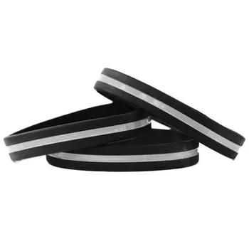 

100pc USA United states American thin Silver tone gray line wristbands gray thin line wristband bracelet bangle wrist bands