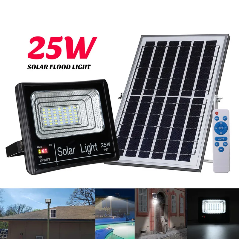 

Waterproof Solar Light 25W 42Leds 5730smd Solar Work Light Garden Floodlight Lighting and Remote Control Led Spotlight Outdoor