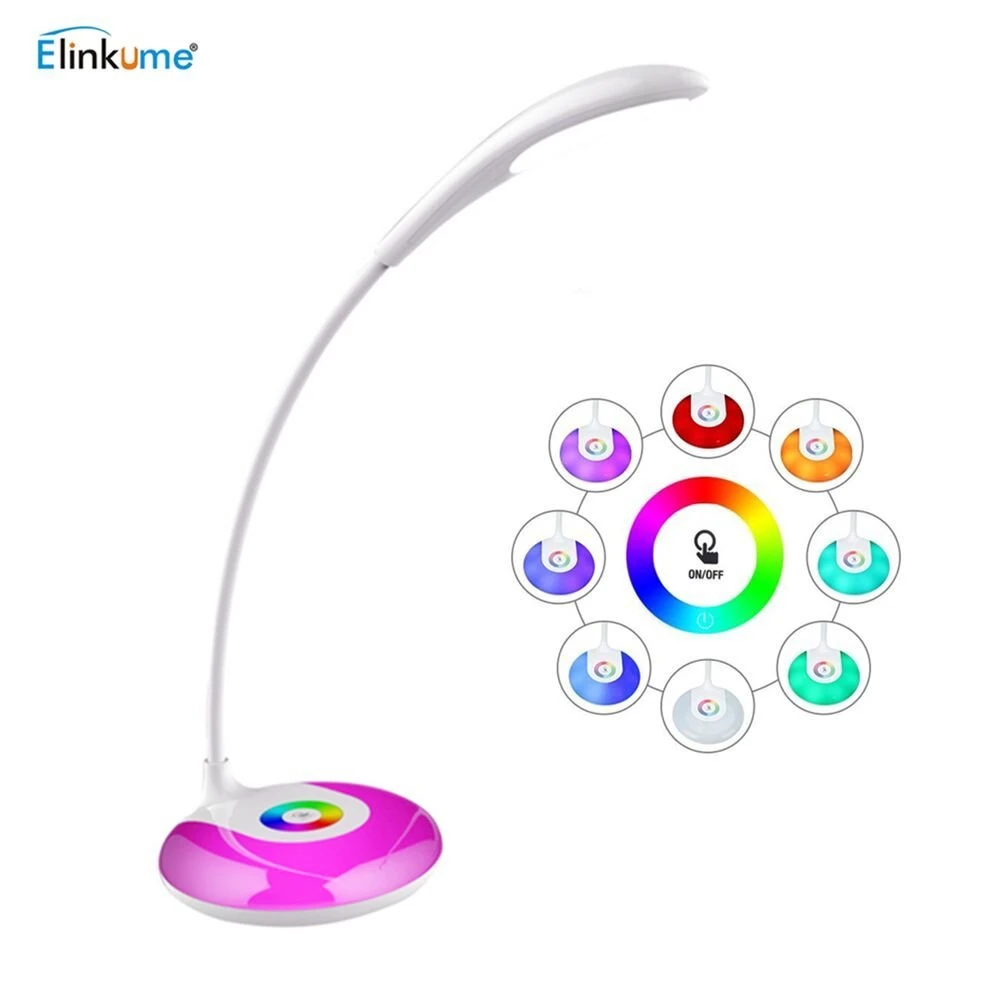  RGB Dimming LED Children Learn The Desk Lamp That Shield An Eye USB Rechargeable Lamp Of Bedroom