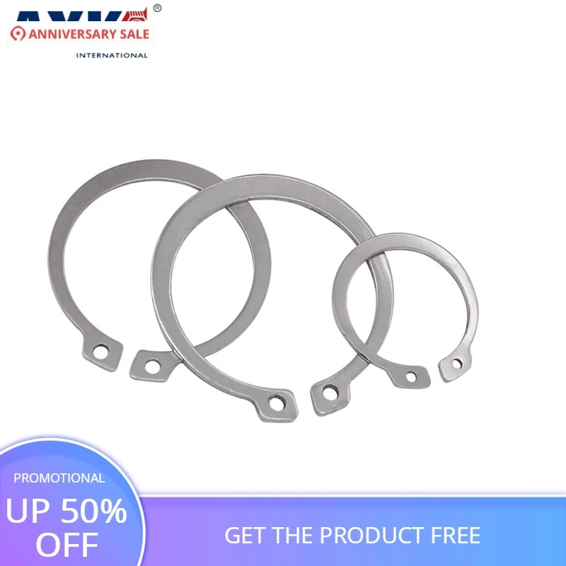 

M10 M13 304 Stainless Steel 304SS DIN472 Spring Washer C Type Snap Retaining Ring For OD 10mm 13mm Internal Bore Shaft Circlip
