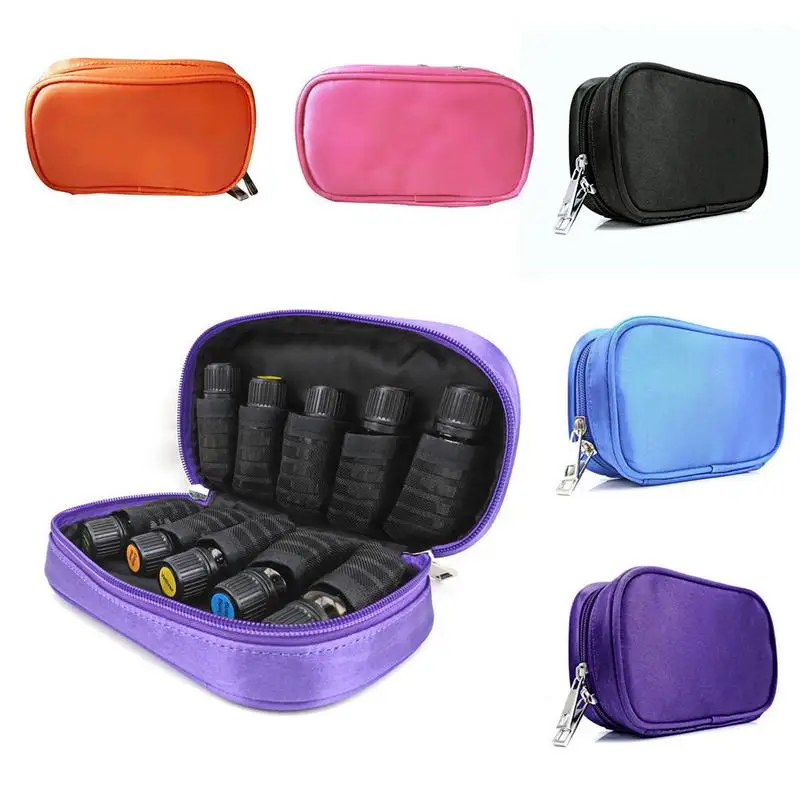 

Essential Oil Storage Bag 10 Bottles 5ML10ML 15ML Perfume Oil Box Travel Portable Carrying Holder Nail Polish Organizer Case