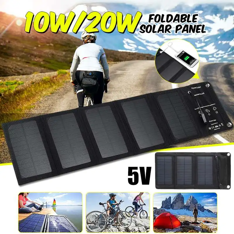 

KINCO 10W/20W SunPower Folding Solar Cell Charger 5V USB Output Devices Portable Solar Panel for Smartphone Outdoor