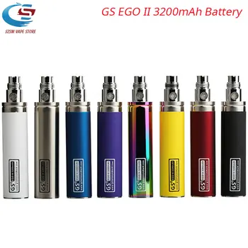 

2PCS/lot GS EGO II 3200mAh Electronic Cigarette Battery For eGo CE4 Atomizers e-cigarette Battery vs GS Ego II 2200mah Battery