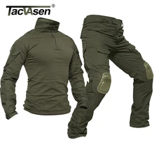 TACVASEN-uniformes tácticos de camuflaje para hombre, conjuntos de ropa militar, Airsoft, Paintball, trajes de seguridad de combate, ropa de caza