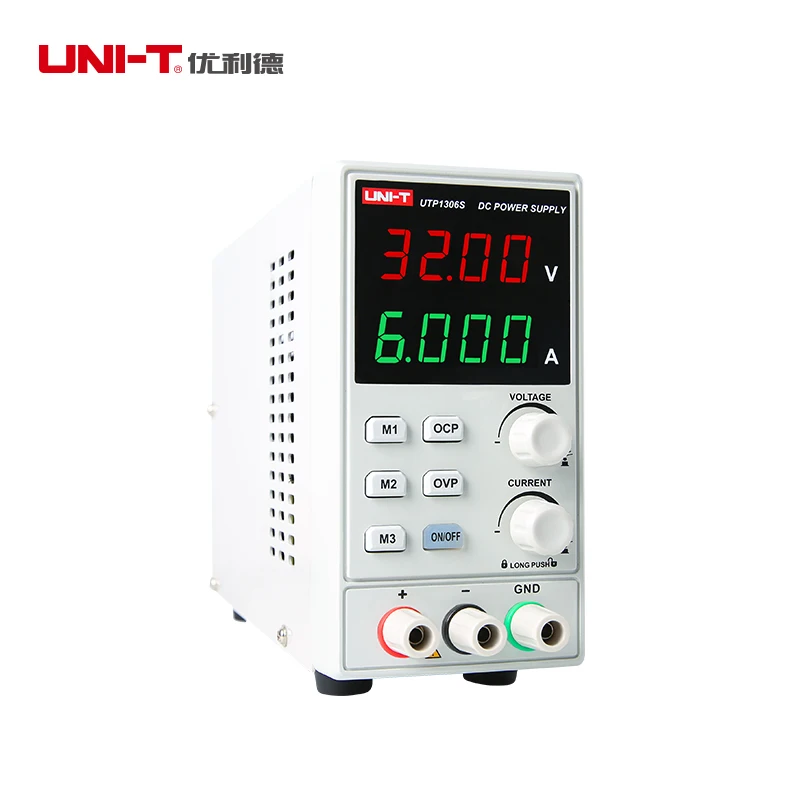 US $97.99 UNI T UTP1306S SingleChannel Linear DC Power Supply Stabilized Voltage 32V6A 4bits Display Over CurrentVoltageTemp Protect