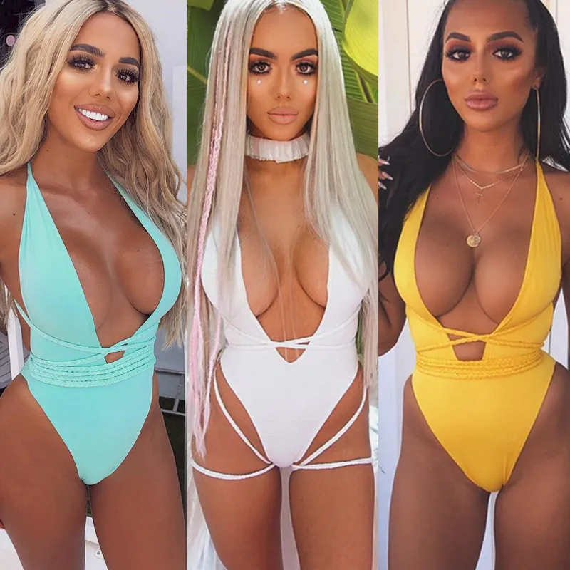 

Swimming suits for ladies Women Padded Swimsuit Push Up Brazilian bikini Female Sexy One Piece Monokini Beach Bathing Suits
