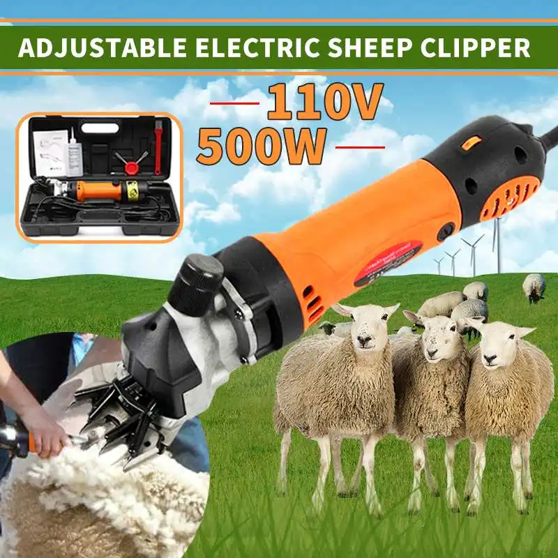

500W 110V/220V 6 Speed Electric Sheep Shearing Clipper Set Scissors Pet Wool Shears Cutter Goat Clipper Machines 13 Teeth Blade