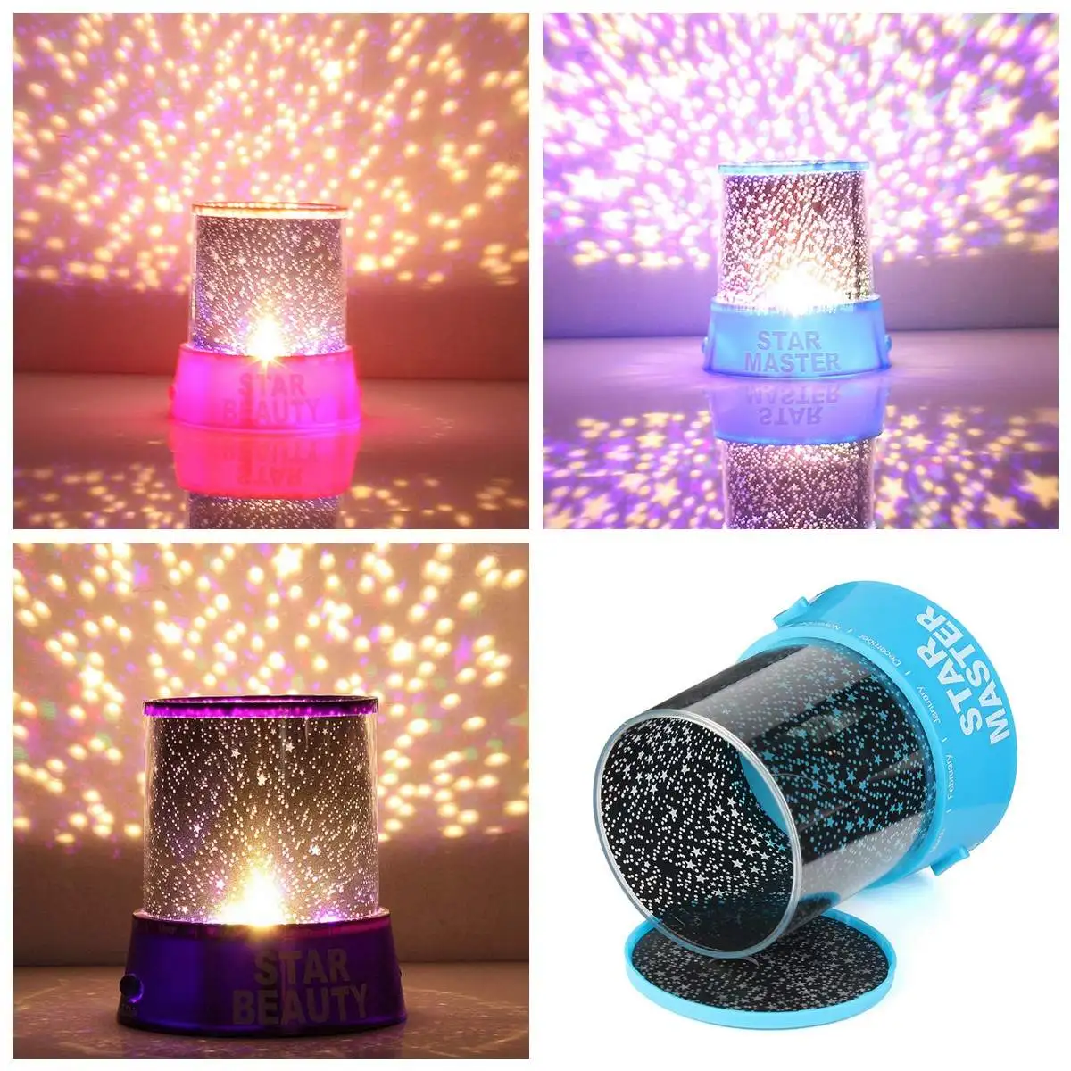 

LED Starry Night Projector Lamp Auto flashing star Children Kids Baby Sleep Romantic colorful LED Starry Night Projector lights