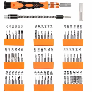 

Orange JM-8125 58 in 1 Electric Multifunction Tool Screwdriver Kit for Phone Repair Disassemble Tools CRV Steel