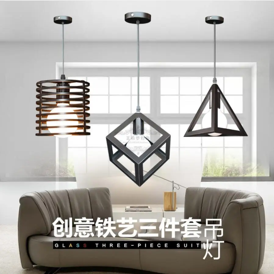 

European Style Iron Chandeliers Led Lamps Living Room Dining Room Led Chandelier Lighting E27 Bulb Led Lustre Light Chandelier